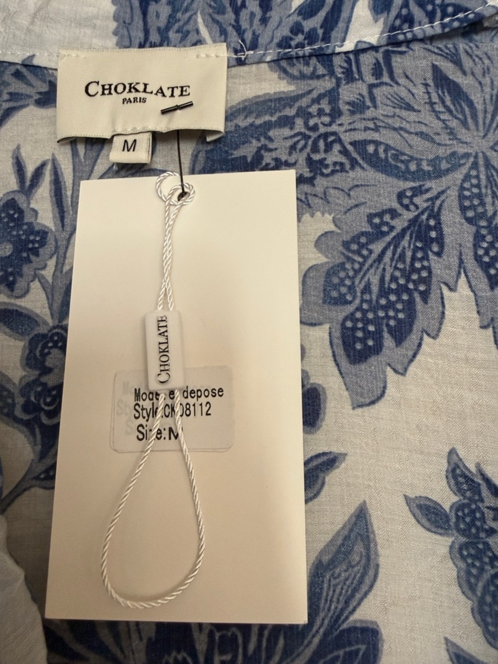 Choklate Paris Blue Floral Tiered Maxi Dress - Picture 4 of 4